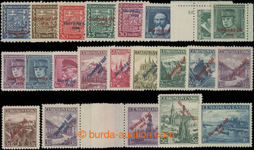 202721 - 1939 Sy.2-22, Overprint issue, complete, value 10CZK exp. by