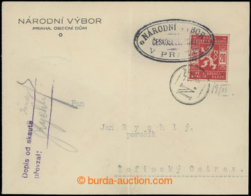 202830 - 1918 envelope addressed to to military camp Žofín (lieut..