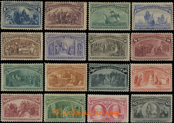 202844 - 1893 Sc.230-245, Kolumbus 1c - 5$, kompletní série v pěkn