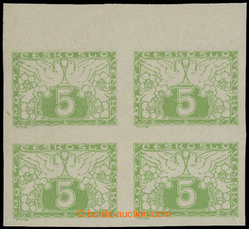 202932 - 1919 Pof.S2N, unissued 5h light green, white paper, marginal
