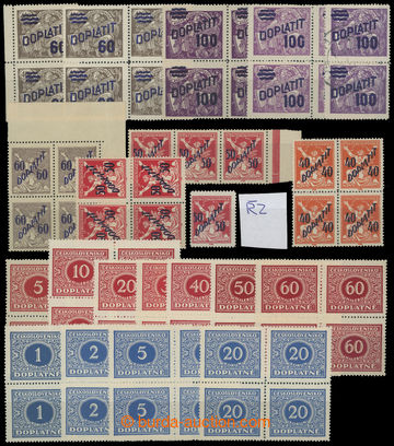 202958 - 1922-1928 PARTIE / selection of 36 pcs of bloks of four post