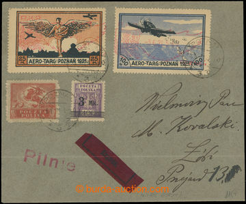 203078 - 1921 Airmail express letter franked with complete airmail se