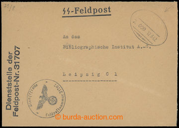 203143 - 1942 SS FELDPOST  služební obálka, raz. s orlicí + řád