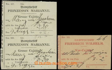 203157 - 1938 GERMANY - SHIP CARDS, comp. 3 pcs of lodních cards, 2x