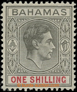 203170 - 1942 SG.155a, George VI. 1Sh brownish grey and scarlet on th