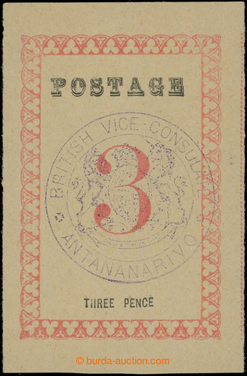 203184 - 1886 SG.30, Britská misie v Antananarivo, 3P POSTAGE bez te