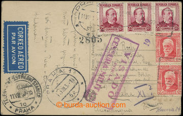 203186 - 1937 ŠPANĚLSKO / INTERBRIGÁDY vyfr. pohlednice zaslaná l