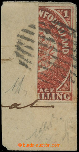 203200 - 1857 SG.9a, PŮLENÁ známka Znak 1Sh oranžově červená n