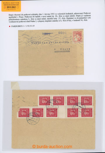203262 - 1953 dopis z 1. dne měnové reformy vyplacený zn. Pof.713 