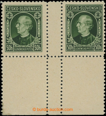 203358 - 1939 Alb.NZA1M(2) B, Hlinka 50h Czecho-Slovakia, UNISSUED ST