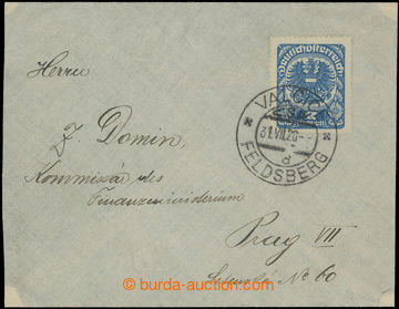 203375 - 1920 VALTICE - PŘIČLENĚNÍ K Czechoslovakia  letter frank