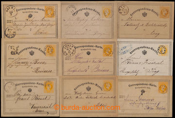 203418 - 1869-1875 sestava 16ks dopisnic žluťásek FJ I. 2Kr žlut