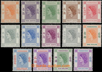 203522 - 1954-1962 SG.178-191, Elizabeth II. 5c - $10; complete set, 