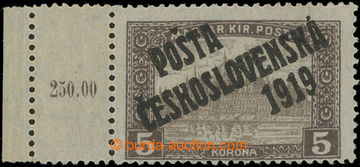 203639 -  Pof.117, 5CZK brown with L margin with control-numbers, typ