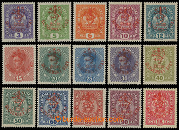 203677 - 1918-1937 Pof.RV43-57, Hluboka issue (Mareš's overprint) 3h