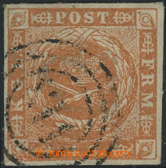 203918 - 1854 Mi.4, AFA 4y, Znak 4S oranžově hnědá s tzv. švýca