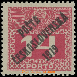 203998 -  Pof.68, Large numerals 14h red, overprint type II., very fi