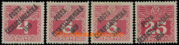204039 -  Pof.66, 67, 69, Large numerals, comp. 5 pcs of stamp., valu