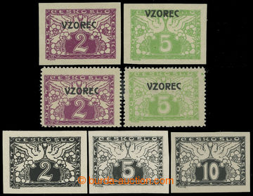 204047 - 1919 Pof.S1vz, S2vz, complete set of imperforated and perf s