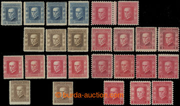 204050 - 1925 Pof.195-203, Gravure, incomplete selection of 26 pcs of