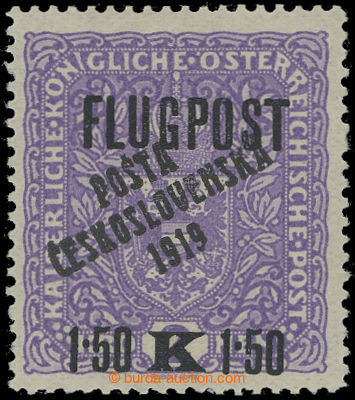 204098 - 1918 Pof.52, Air with overprint FLUGPOST 1,50 Koruna / 2 Kor