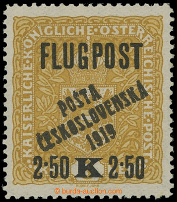 204104 - 1918 Pof.53, Air with overprint FLUGPOST 2,50 Koruna yellow 
