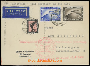 204145 - 1929 WELTRUNDFARHRT 1929, Sie.30Ad, zeppelin postcard (kitch