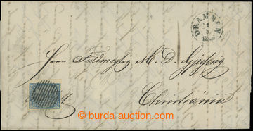 204161 - 1855 skládaný dopis s Mi.1, Znak 4Sk světle modrá, něm