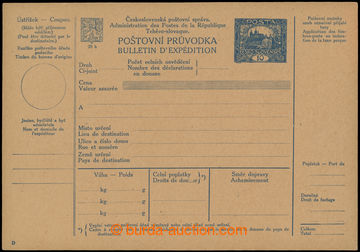 204178 - 1922 CPP16, international dispatch note, Hradčany 10h, thic