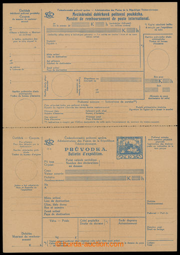 204189 - 1920 CDP9, mezinárodní dobírková průvodka, perforace 11