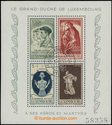 204269 - 1946 Mi.Bl.5, Caritas with FDC cancel. LUXEMBOURG/ 30.1.1946