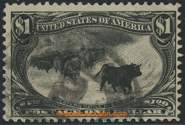 204307 - 1898 Sc.292, Trans-Mississippi 1$ black; very fine, cat. $70