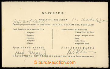 204321 - 1948 invitation card for ceremonial concert from  year 1948 