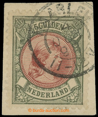 204389 - 1898 Mi.48C, Královna Wilhelmina 5G hnědočervená/ bronzo