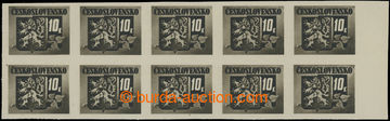204453 - 1945 Pof.371, Bratislavské vydání 10Kčs, 10-blok se spoj