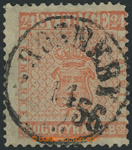 204594 - 1855 Mi.5a, Znak 24Skill cihlově červená, celé DR; bezva