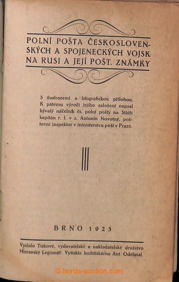 204622 - 1923 Novotný Antonín, Polní pošta čs. a spojeneckých v