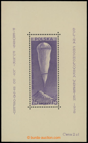 204692 - 1938 Mi.Bl.6, aršík Stratosférický let; pěkná kvalita,