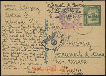 204871 - 1941 GHETO CRACOW  card of General Government addressed to I