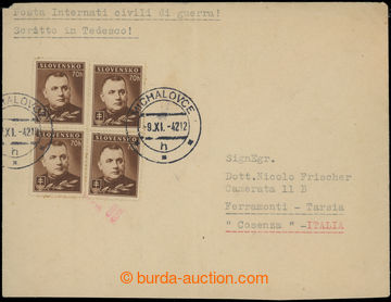 204877 - 1942 ITALSKÝ KT FERRAMONTI TARSIA  dopis z Michalovců do i