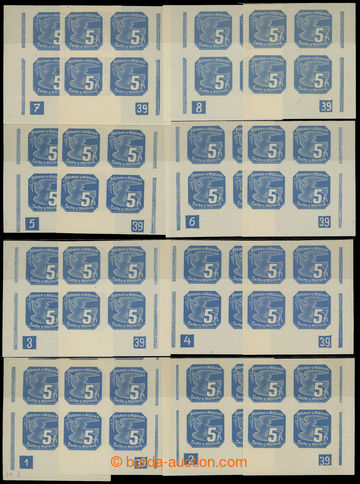 204893 - 1939 Pof.NV2, Newspaper stamps (I.) 5h blue, complete set bo