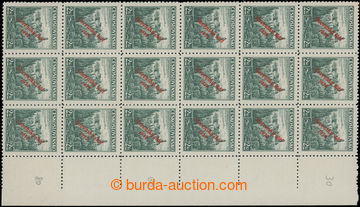 204900 - 1939 Sy.16ST, Zvíkov 2Kč zelená, 18-blok, ZP 28-30, 38-40