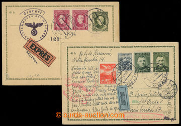204923 - 1940-1941 selection of two p.stat sent to Protektorátu: CDV