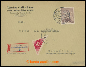 204925 - 1939 firemní R-dopis do Kroměříže vyfr. čs. zn. Pof.34
