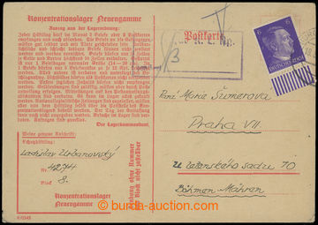 204958 - 1942 KT NEUENGAMME  předtištěná dopisnice vyfr. zn. A.H.