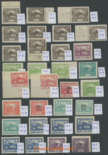 205086 -  Pof.1-23 + SO 1920, selection of 41 stamps values 1h-300h, 