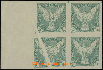 205116 - 1918 Pof.NV1, Falcon in Flight (issue) 2h green, marginal bl