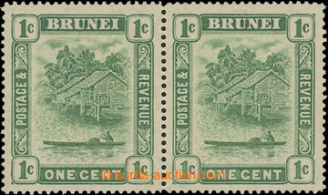 205238 - 1808 SG.35b,35, 2-páska Brunei River 1C, známka vlevo ** a
