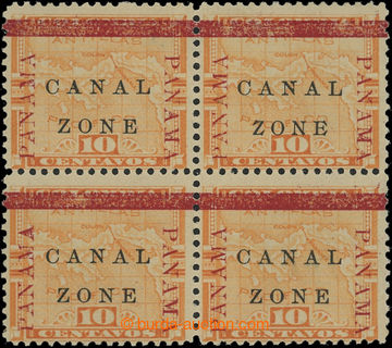 205243 - 1904 SPRÁVA USA Sc.13b+13, 4-blok 10C žlutá Panama / CANA