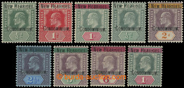 205253 - 1908 SG.1-9, Edward VII. 1/2P-1Sh CA and multiple CA, comple